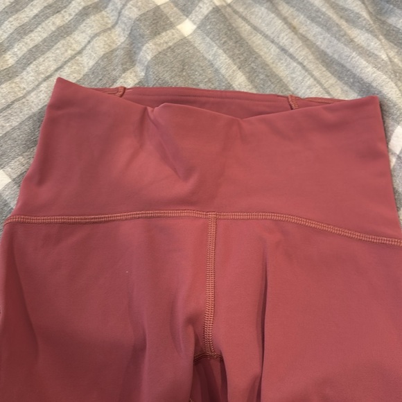 Blush colored lululemon leggings size 2. Mesh side material - Picture 3 of 5